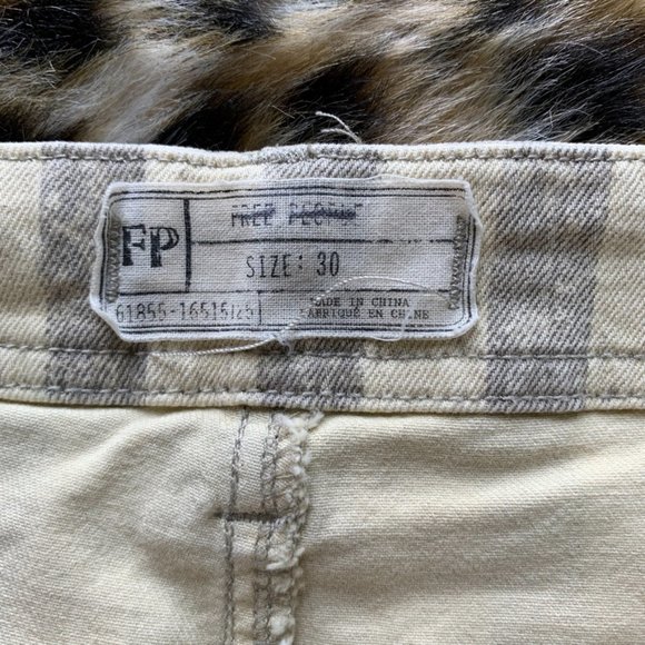 FREE PEOPLE. Striped Denim Trouser. - Picture 2 of 6